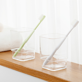 Plastični držač čaše za četkicu za zube u kupaonici - prozirna čaša za ispiranje usta; Marka PAPAH/Creeper; Materijal: Plastika; Tisak loga: Ne; Prilagodba: Ne; Uvoz: Ne