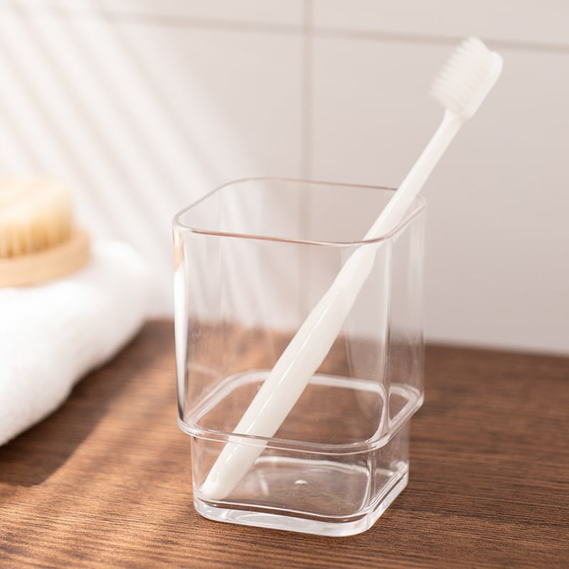 Plastični držač čaše za četkicu za zube u kupaonici - prozirna čaša za ispiranje usta; Marka PAPAH/Creeper; Materijal: Plastika; Tisak loga: Ne; Prilagodba: Ne; Uvoz: Ne