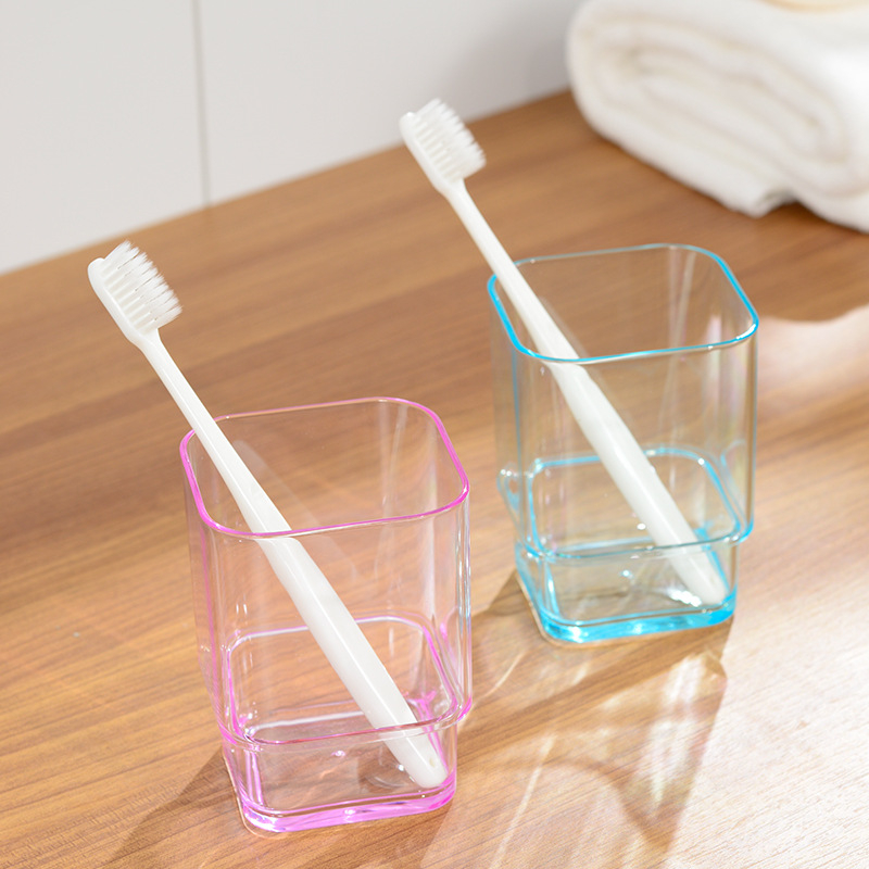 Plastični držač čaše za četkicu za zube u kupaonici - prozirna čaša za ispiranje usta; Marka PAPAH/Creeper; Materijal: Plastika; Tisak loga: Ne; Prilagodba: Ne; Uvoz: Ne