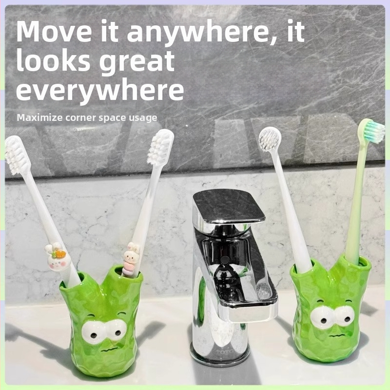 Keramički držač četkice za zube s dizajnom češnjaka, otisak loga i prilagođena obrada