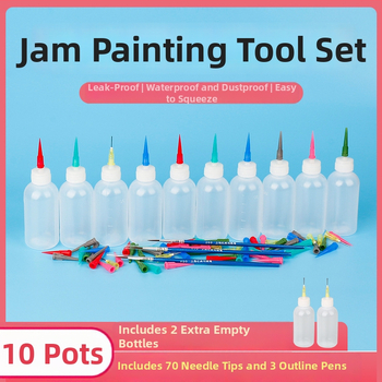Set boca za umake i džem s vrećicom za ukrašavanje, četkom za umake i finim konturnim markerom