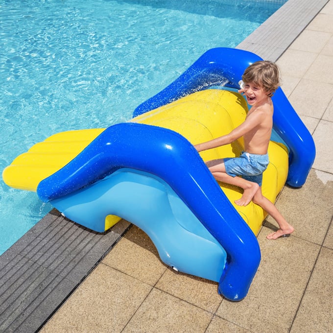 Baishile PVC vodeni tobogan za bazen s raspršivanjem vode, interaktivna nafukljiva igračka za djecu 7–14 godina