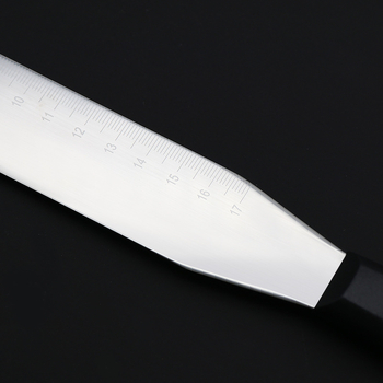 Шпатула за украса на торти от неръждаема стомана с измервателна скала и правоъгълен ъгъл