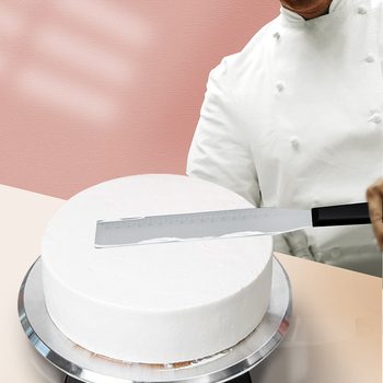 Шпатула за украса на торти от неръждаема стомана с измервателна скала и правоъгълен ъгъл