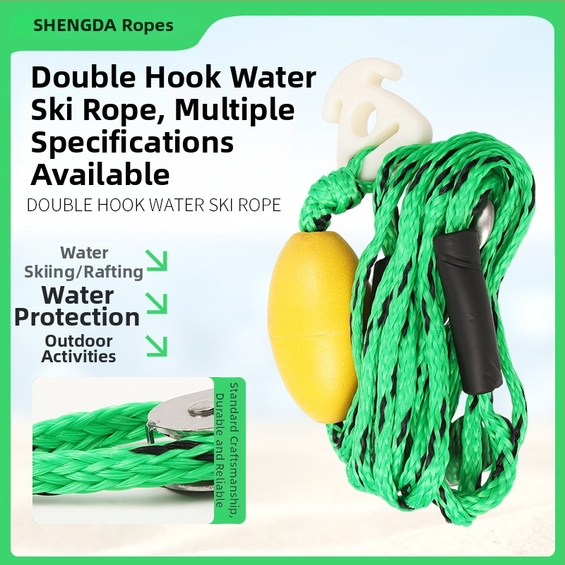 Lano na vodné lyžovanie, PE opletené, pre dospelých, na ťahanie motorovým člnom, prispôsobiteľné