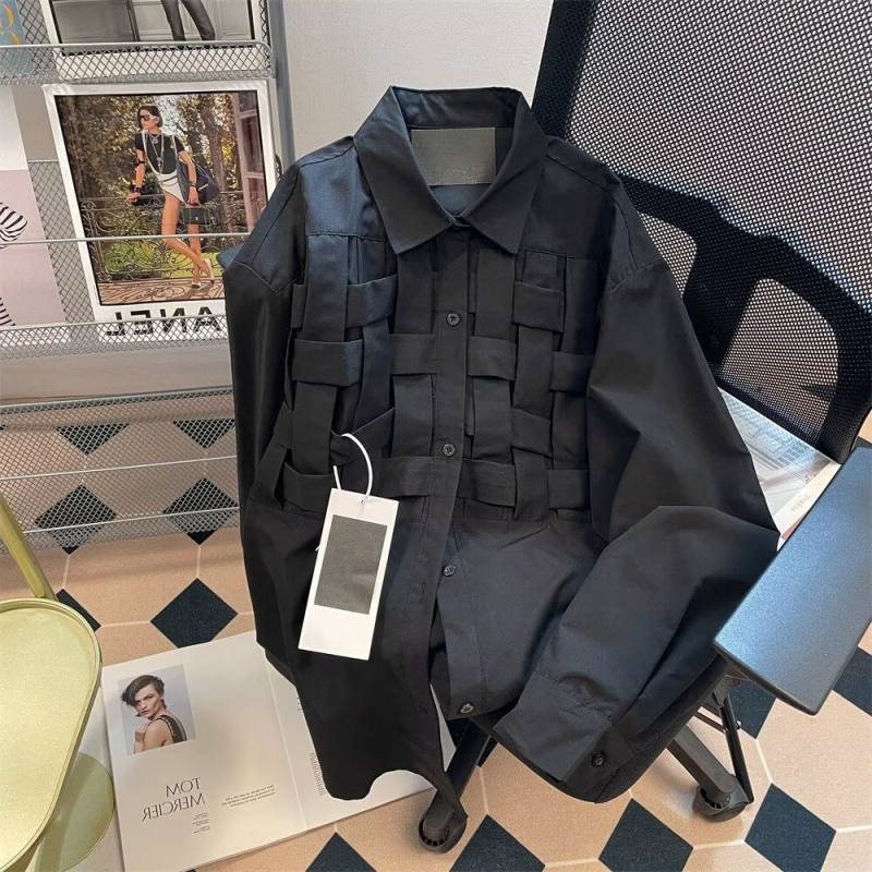 Ing galléros, hosszú ujjas, laza szabású, koreai kardigán stílusú, anyag keverék szálakból, poliészter ≤30%