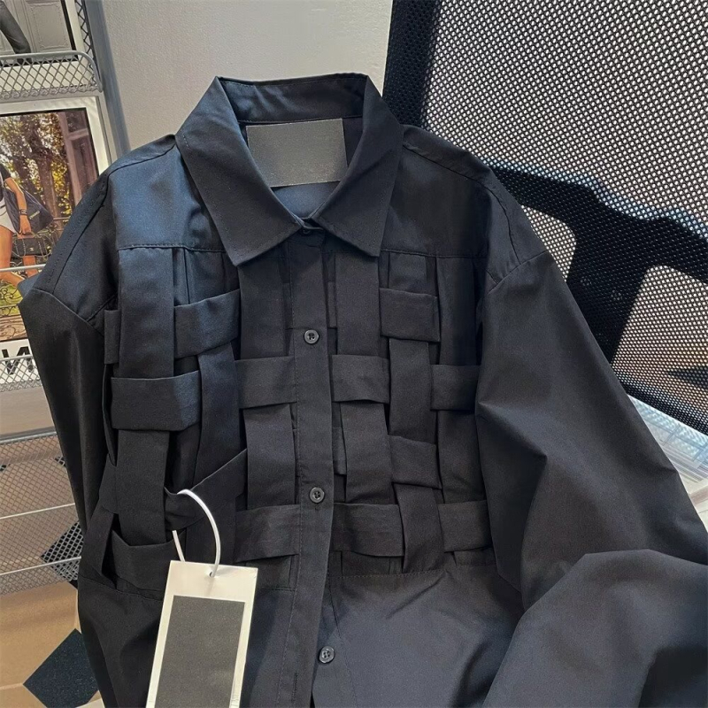 Ing galléros, hosszú ujjas, laza szabású, koreai kardigán stílusú, anyag keverék szálakból, poliészter ≤30%