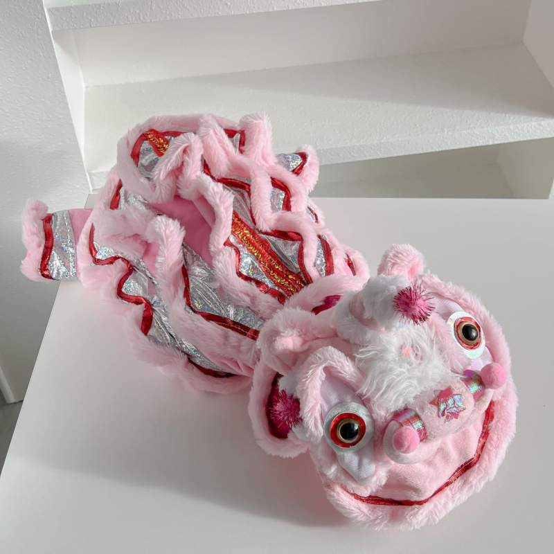 Îmbrăcăminte pentru câini inspirată din dansul leilor - poliester, haine pentru patrupezi, stil casual, toamnă, Big-eyed dog