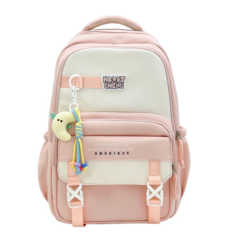 Školska torba od najlona, prozračni dizajn, gradski minimalistički stil, zakrivljeni naramenici, podstava od poliestera