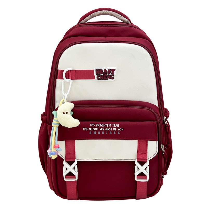 Školska torba od najlona, prozračni dizajn, gradski minimalistički stil, zakrivljeni naramenici, podstava od poliestera