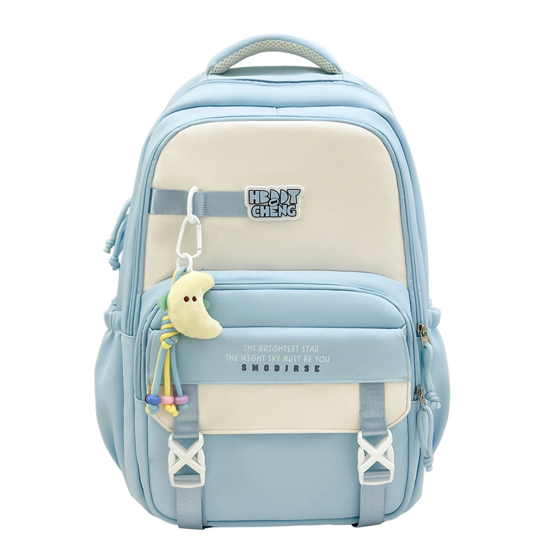 Školska torba od najlona, prozračni dizajn, gradski minimalistički stil, zakrivljeni naramenici, podstava od poliestera