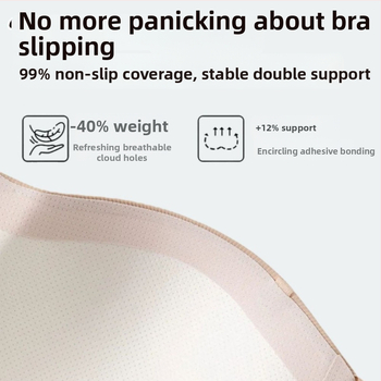 Sutien fără cusături, push-up, cu bretele detașabile, anti-alunecare, cupe 3/4