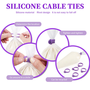 PE Díszítő tasak, élelmiszer-minőségű, egyszer használatos krémtöltő tasak süteményekhez, vastag nyílású