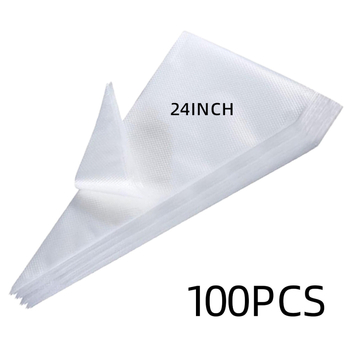 PE Díszítő tasak, élelmiszer-minőségű, egyszer használatos krémtöltő tasak süteményekhez, vastag nyílású