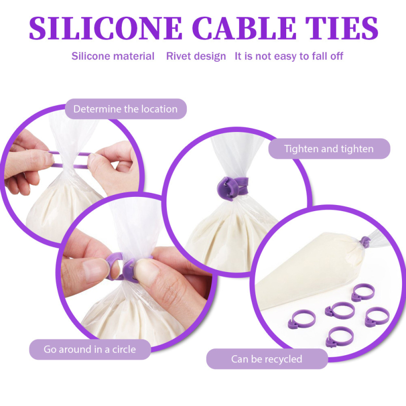 PE Díszítő tasak, élelmiszer-minőségű, egyszer használatos krémtöltő tasak süteményekhez, vastag nyílású