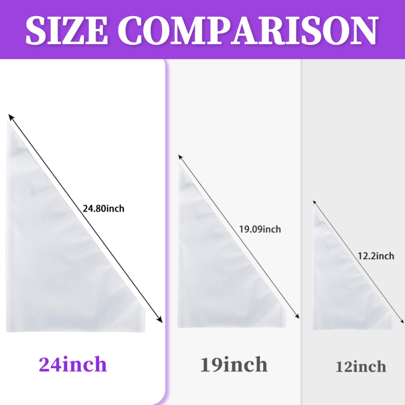 PE Díszítő tasak, élelmiszer-minőségű, egyszer használatos krémtöltő tasak süteményekhez, vastag nyílású