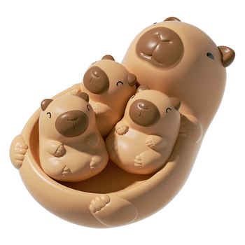 Jucărie de baie pentru copii Capybara – moi pentru mușcare, plutitoare, din vinil, set, cod TM5061, ambalaj cutie color, pentru 0-3 ani