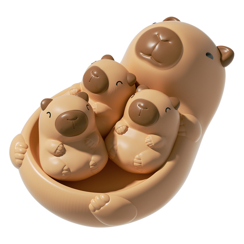 Jucărie de baie pentru copii Capybara – moi pentru mușcare, plutitoare, din vinil, set, cod TM5061, ambalaj cutie color, pentru 0-3 ani