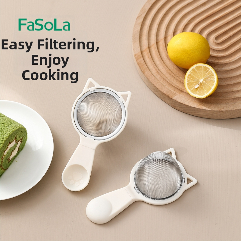 FaSoLa sită din oțel inoxidabil pentru făină și filtru de lapte de soia, unelte pentru hrana bebelușilor