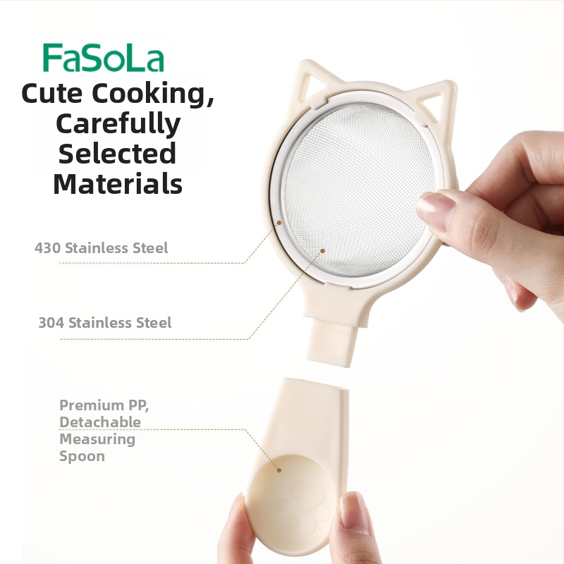 FaSoLa sită din oțel inoxidabil pentru făină și filtru de lapte de soia, unelte pentru hrana bebelușilor