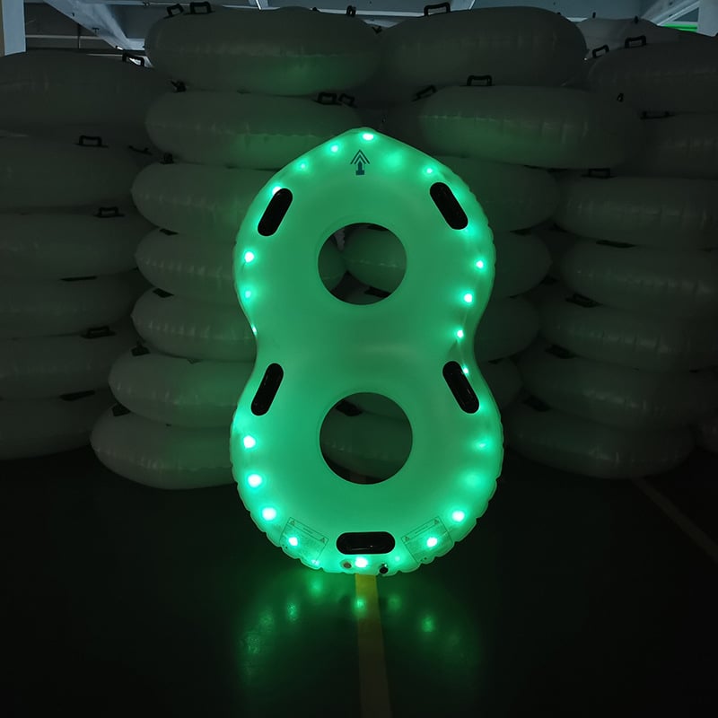 8-as alakú PVC felfújható vízisígyűrű világítással, matt átlátszatlan felülettel, két személyes – Kód Yt-0271