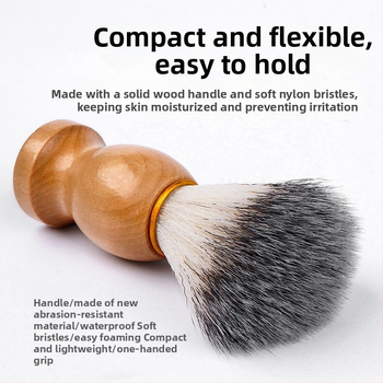 Set pensule de ras cu suport și bol - Oțel inoxidabil - Tanizaki