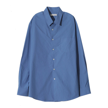 Cămașă bărbătească cu croială lejeră, stil coreean, din bumbac 96%, cu guler rever, mâneci lungi