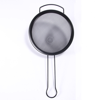 Filtru din oțel inoxidabil cu mâner în formă de floare și plasă diagonală, prindere antiderapantă