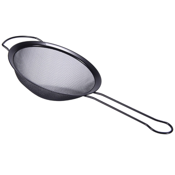 Filtru din oțel inoxidabil cu mâner în formă de floare și plasă diagonală, prindere antiderapantă