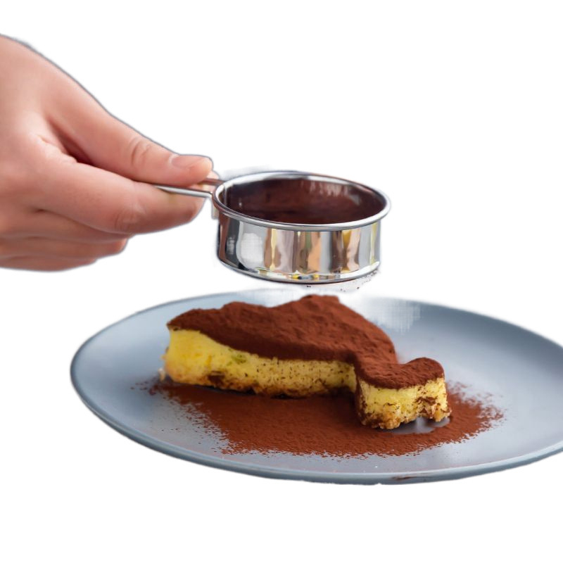 Cernător de făină în stil japonez - manual, din oțel inoxidabil, sită ultra-fină pentru uz casnic