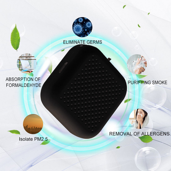 Purificator de aer portabil stil colier, cu ioni negativi, eliminare mirosuri, 50 m3/h, alimentare USB, potrivit pentru spații până la 10 m²