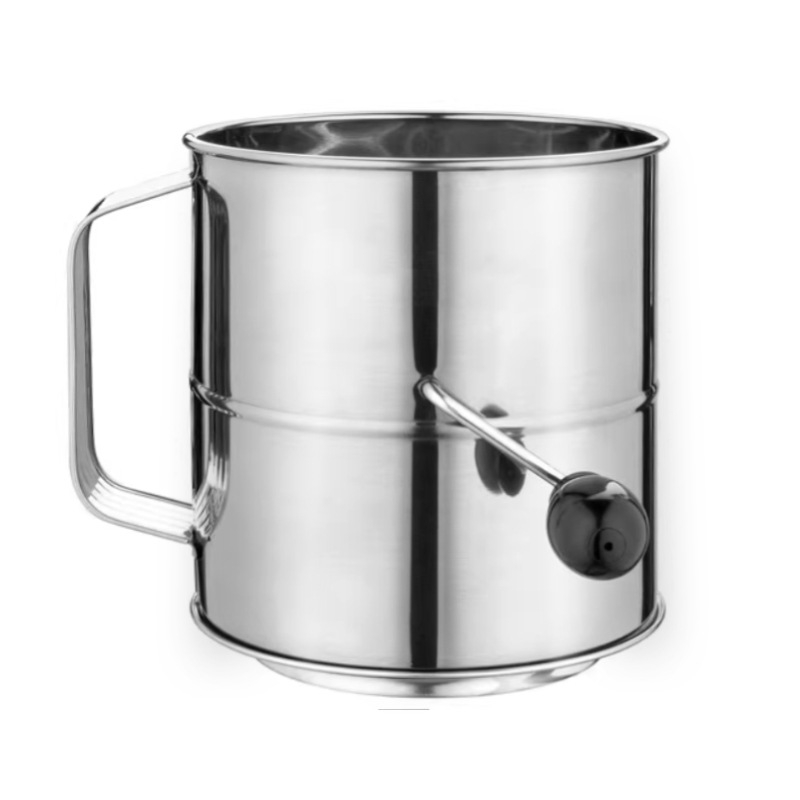 Sită de făină din oțel inoxidabil – cu plasă, pentru cofetărie casnică, design minimalist modern