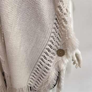 Pulover tricotat pentru femei, cu glugă, mâneci tip bat, acrilic 95%+, lungime medie