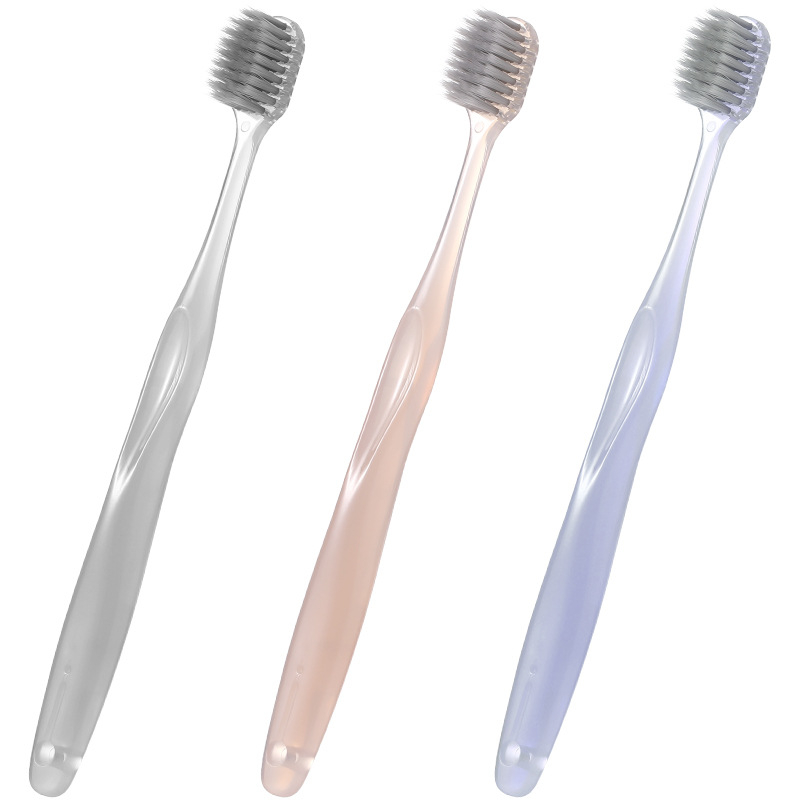 FaSoLa periuță de dinți în stil japonez, cu ioni de argint, peri moi, set de 3 bucăți, materiale PP/PBT