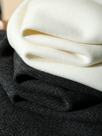 Női gyapjúkeverék nadrág fleece béléssel, magas derék, egyenes szabás, téli 2025, kis méretek számára