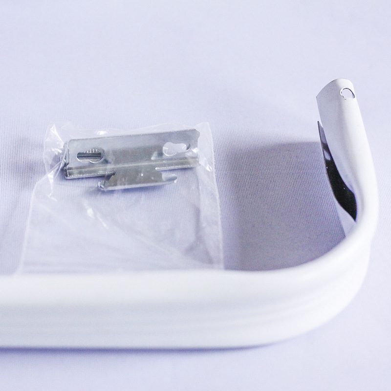 Teleszkópos fém ruhaszárító rúd C-típusú függönypályával, fúrás nélkül, hálószoba és nappali számára