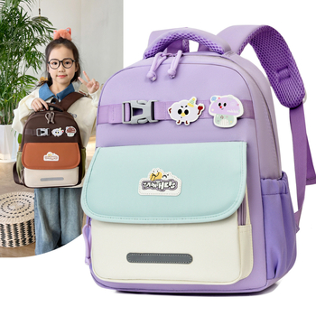 Első–második osztályos iskolatáska cartoon stílusban, ultra könnyű, gerincvédelem, lélegző vállpántok, nylon anyag