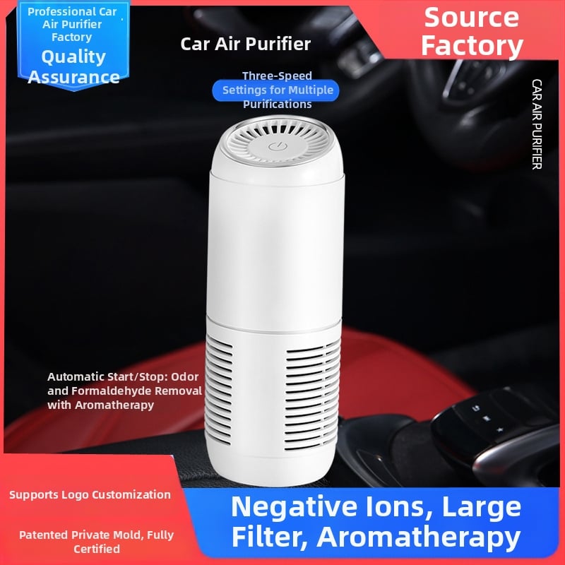 Purificator auto cu ioni negativ Y20, 3–5 W, 8 milioane de ioni/cm³, aromaterapie + filtrare, reglaj în trei viteze