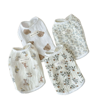 Vesta de bumbac pentru animale de companie – fără mâneci, stil de vară, unisex