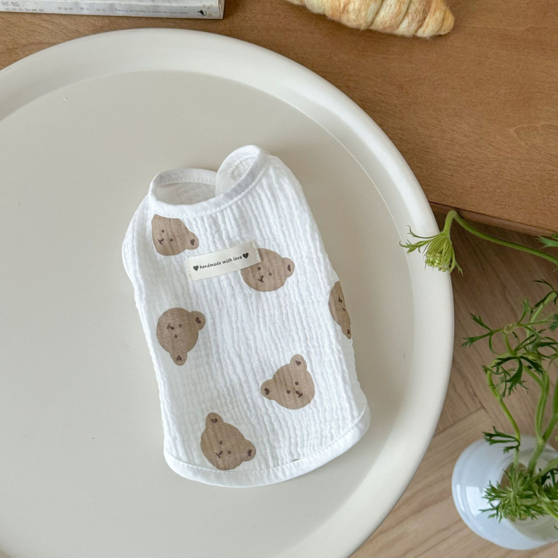 Vesta de bumbac pentru animale de companie – fără mâneci, stil de vară, unisex