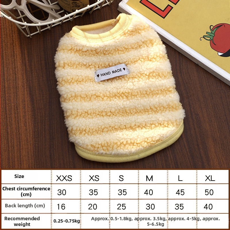 Vestă pentru câini mici - bumbac cu căptușeală fleece, stil casual, marca Le Shuang