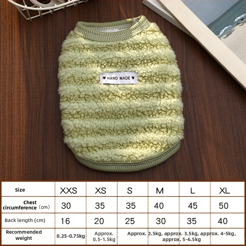 Vestă pentru câini mici - bumbac cu căptușeală fleece, stil casual, marca Le Shuang