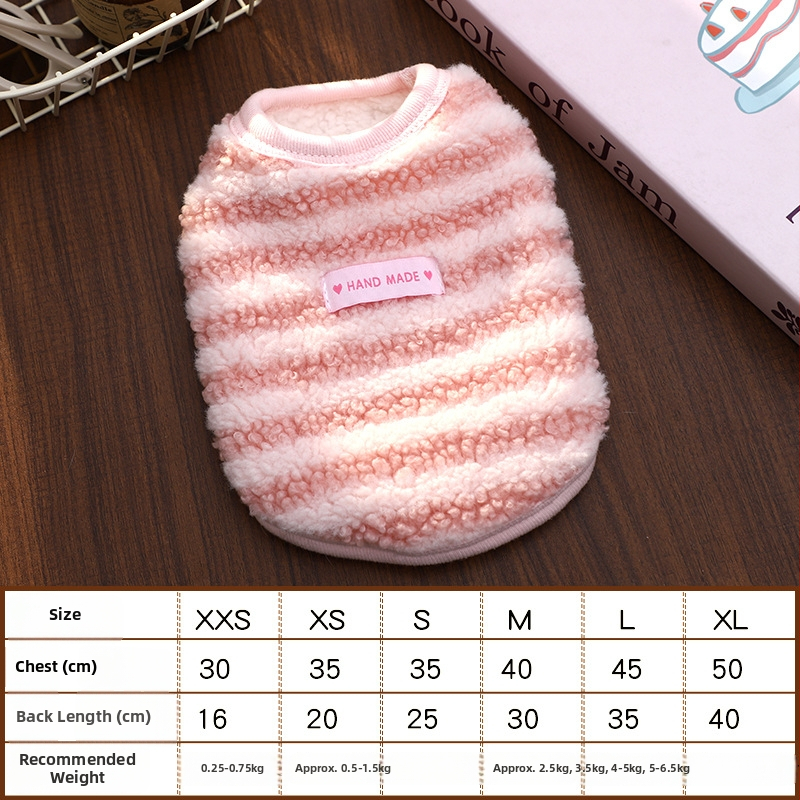 Vestă pentru câini mici - bumbac cu căptușeală fleece, stil casual, marca Le Shuang