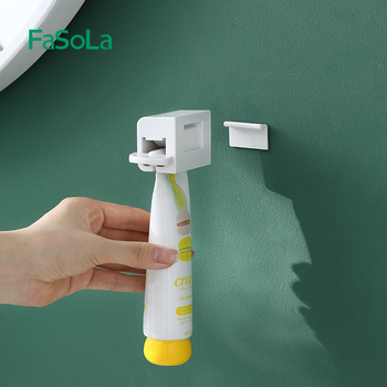 FaSoLa presător de pastă de dinți cu clips de perete și raft de depozitare pentru îngrijire a feței; etichetă privată licențiată: Da