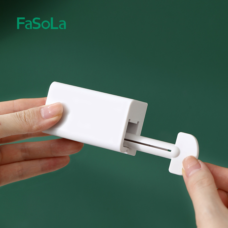 FaSoLa presător de pastă de dinți cu clips de perete și raft de depozitare pentru îngrijire a feței; etichetă privată licențiată: Da