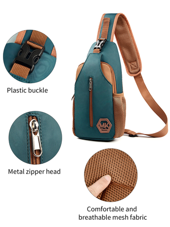 Geantă de piept pentru bărbați — stil de călătorie în timpul liber, material Oxford, respirabilă, Mitkenny, primăvara 2025