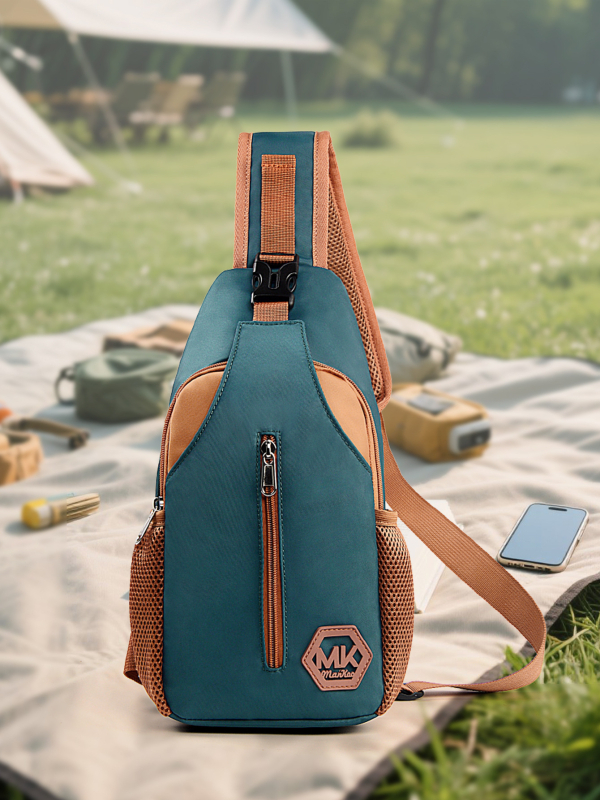 Geantă de piept pentru bărbați — stil de călătorie în timpul liber, material Oxford, respirabilă, Mitkenny, primăvara 2025