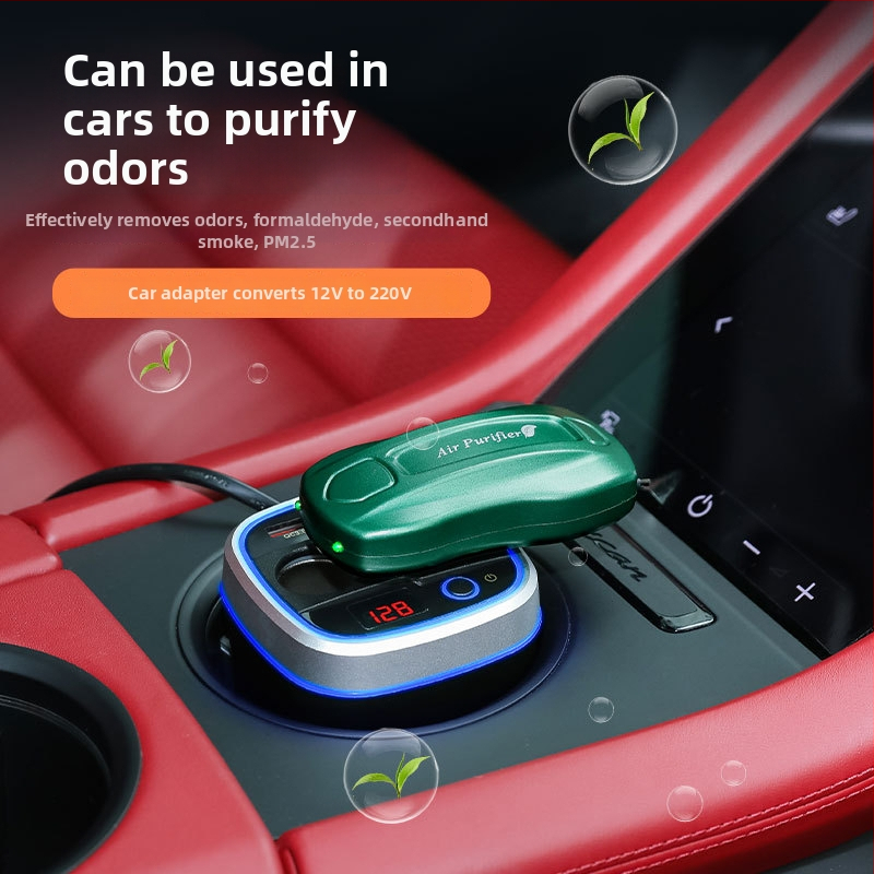 Mini čistič vzduchu do auta s generátorom záporných iónov; všeobecný model, 5V, koncentrácia záporných iónov 4000–10000, aktívny kyslík 3800–40000000
