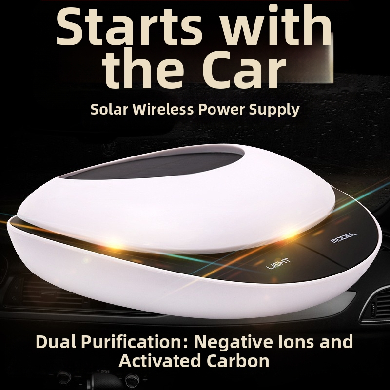 Purificator de aer pentru mașină, alimentat cu energie solară, cu ioni negativi – eliminarea mirosurilor și a formaldehidei, sterilizare, model T1