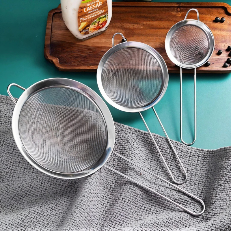 Friendly Ručno nehrđajuće čelično sito za brašno, kuhinjska cjedilo za šećer u prahu i sojino mlijeko, moderan jednostavan stil